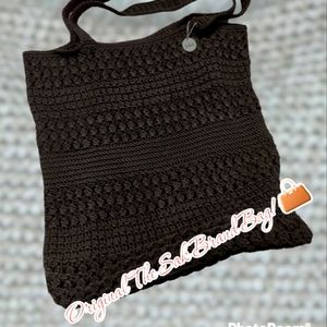 The Sak Originals Brand Black Crochet Shoulder Tote Bag. 👜